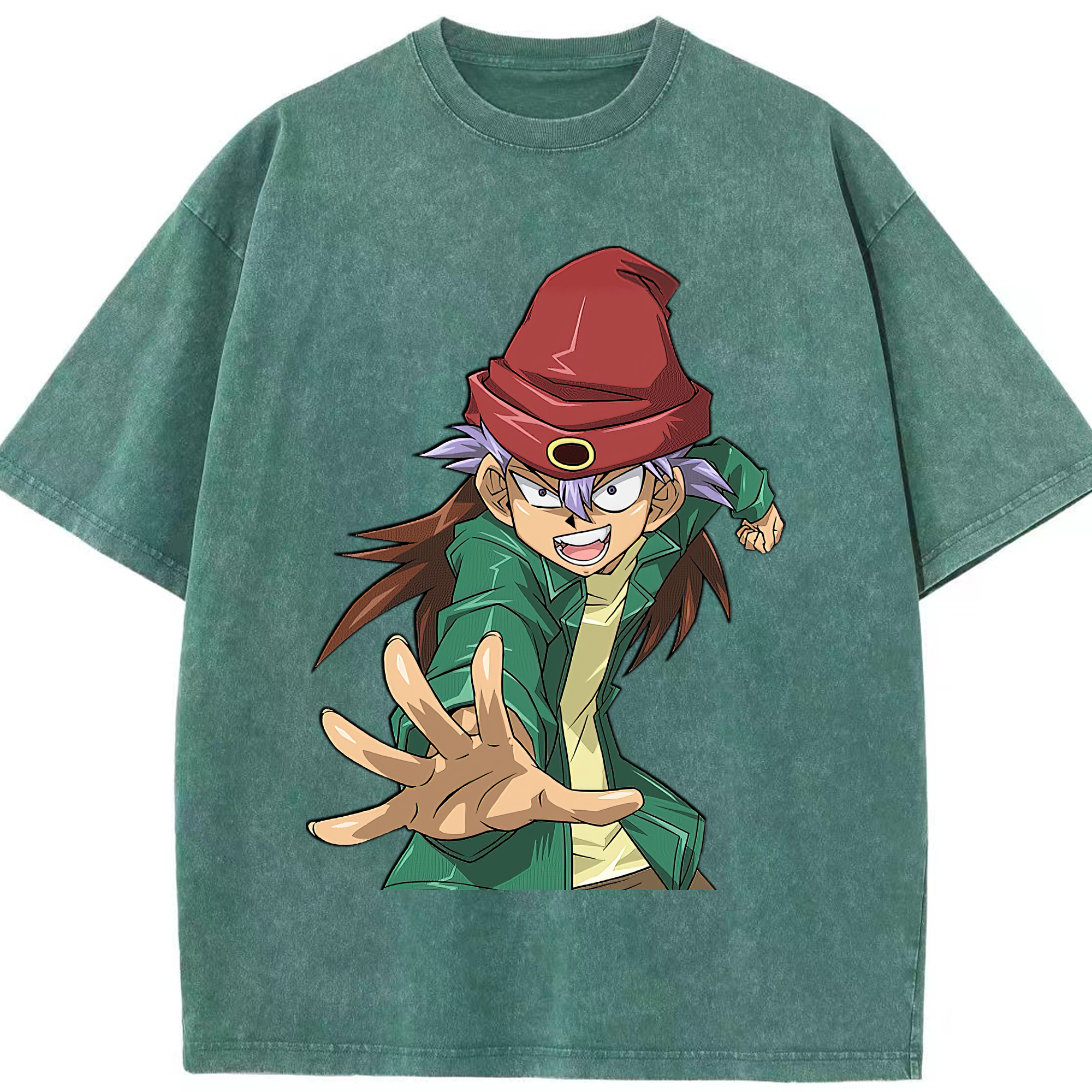 （画像用） 遊☆戯☆王 Yu-Gi-Oh! 綿100% ヴィンテージ風 半袖Tシャツ（フロントプリント）